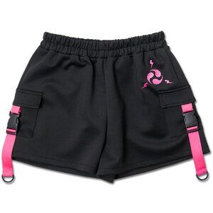 NEW ACDC RAG - Uzurai Cyberpunk Tech Black Pink Shorts